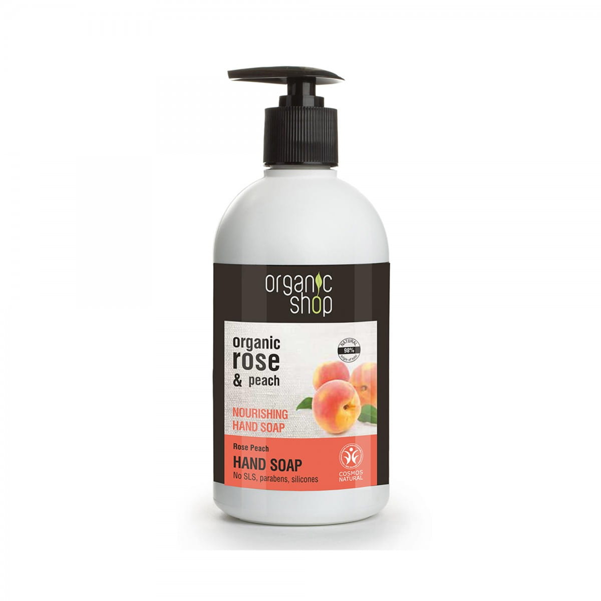 Pflegende Handseife Rose und Pfirsich 500 ml - Biogo.de