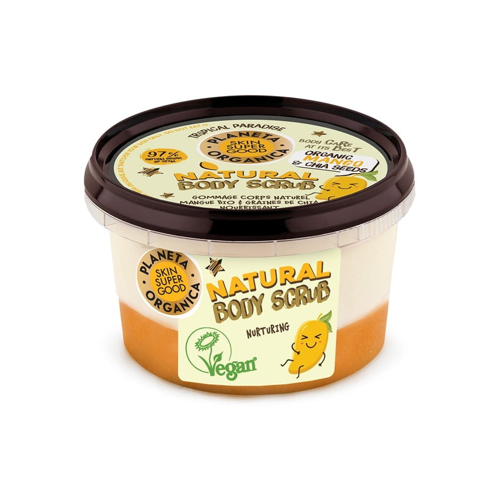 Feuchtigkeitsspendendes Körperpeeling mit Mango & Chiasamen 250 ml - Biogo.de
