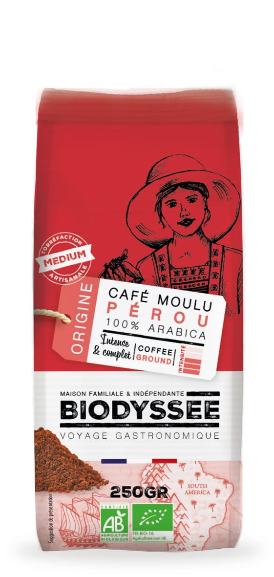 Gemahlener Kaffee 100% Arabica Peru 250g ECO BIODYSSEE - Biogo.de