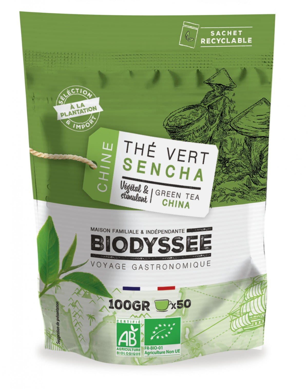 Grüner Sencha-Tee 100g ECO BIODYSSEE - Biogo.de