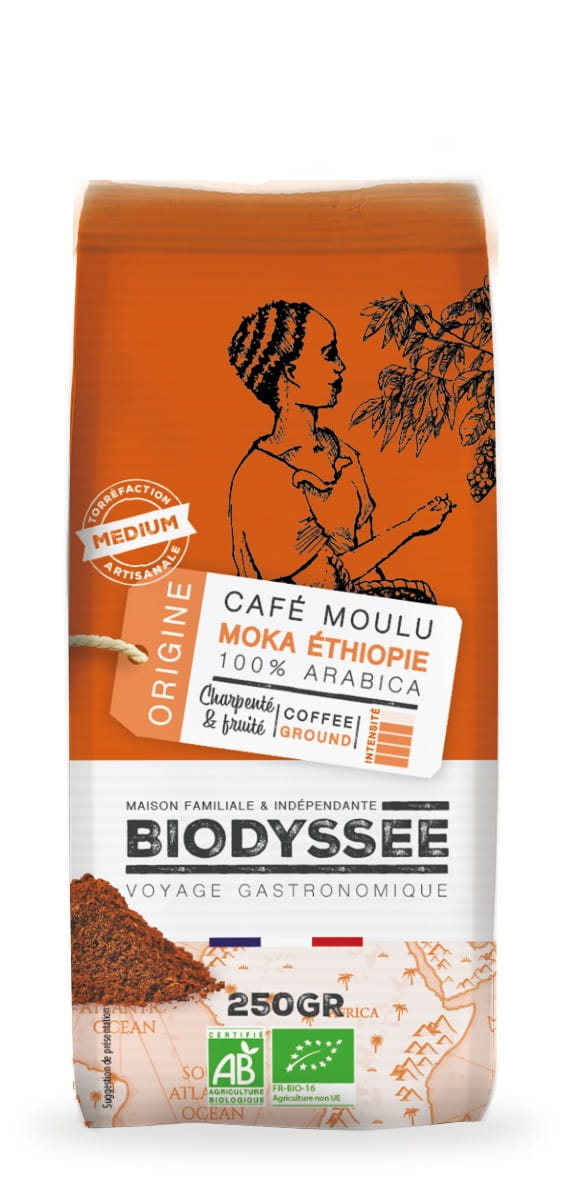 Kaffee 100% Arabica Äthiopien Mokka gemahlen 250g ECO BIODYSSEE - Biogo.de