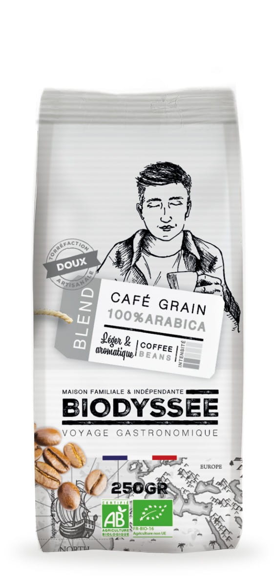 Kaffee 100% Arabica mild Getreide 250g ECO BIODYSSEE - Biogo.de