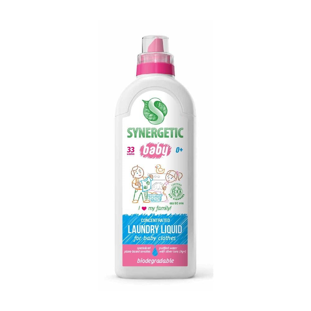 Waschmittel zum Waschen von Kinderkleidung, biologisch abbaubar 1 l - Biogo.de
