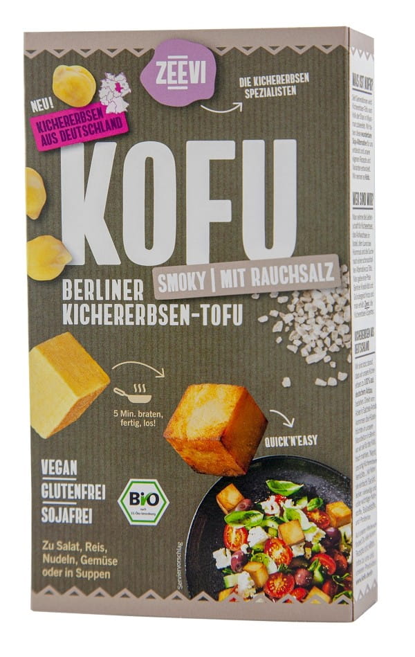 Geräucherter, glutenfreier KOFU von BIOPLANET in 200 g Verpackung, BIO-zertifiziert und mit natürlichen Räucheraromen.