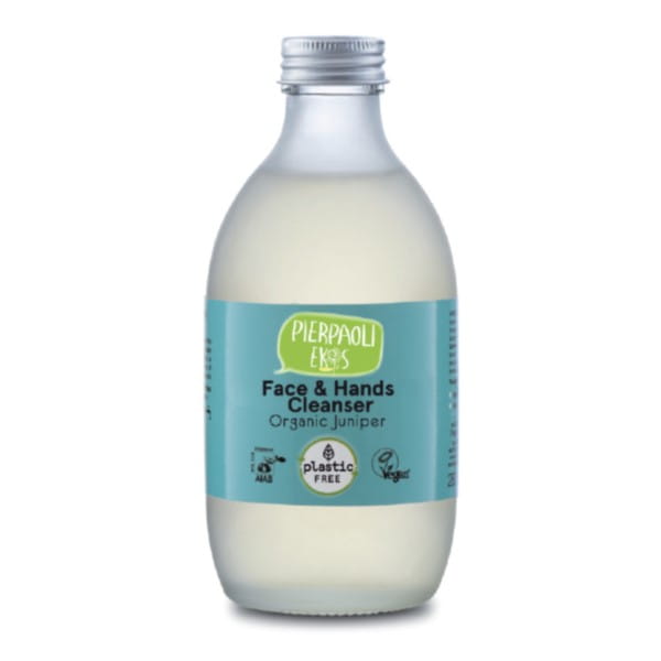 Gesichts- und Handwäsche von PIERPAOLI EKOS in 280 ml Flasche, pflegende Reinigungscreme mit natürlichen Inhaltsstoffen.
