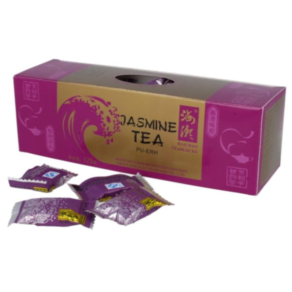 Pu-Erh-Tee rot in MERIDIAN-Jasminwürfeln - Biogo.de