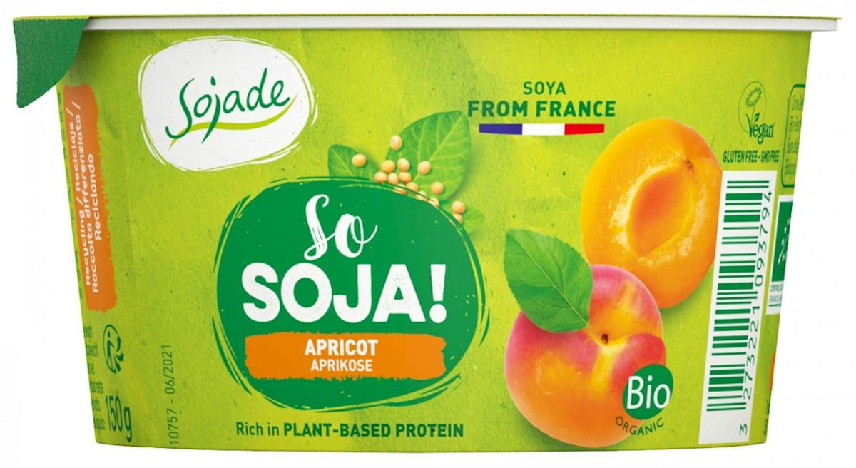 Verkauf Aprikose glutenfreies Sojabohnendessert BIO 150 g - SOJADE - Biogo.de