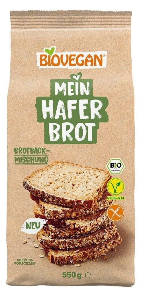 Hafer-Mais-Brotmischung glutenfrei BIO 550 g - BIOVEGAN - Biogo.de