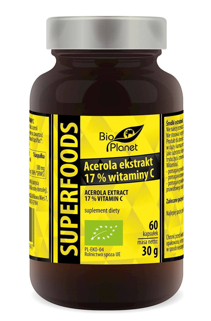 ACEROLA-EXTRAKT BIO 60 KAPSELN (468 mg) - BIO PLANET - Biogo.de