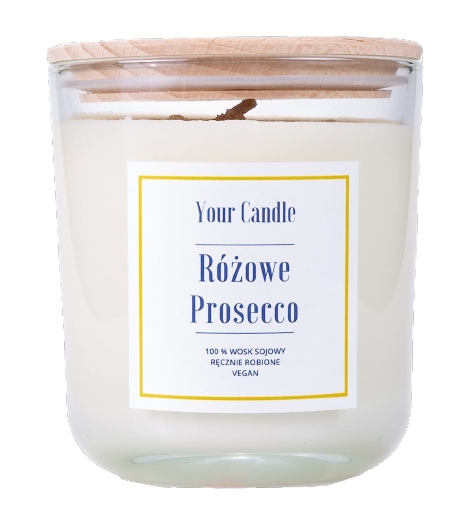 Rosa Prosecco-Sojakerze 210 ml - IHRE KERZE - Biogo.de