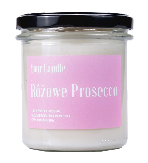 Rosa Prosecco-Sojakerze 300 ml - IHRE KERZE - Biogo.de