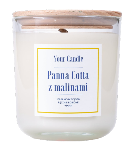 Panna Cotta Sojakerze mit Himbeeren 210 ml - IHRE KERZE - Biogo.de