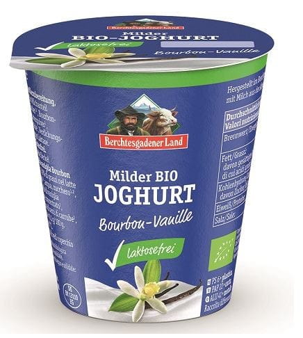 LAKTOSE REDUZIERTER VANILLE JOGHURT (3,9 % FETT IN MILCH) BIO GLUTENFREI 150 g - BERCHTESGADENER LAND - Biogo.de