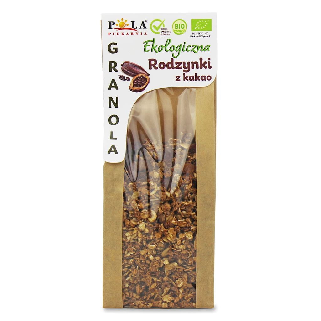GRANOLA ROSINEN - KAKAO OHNE ZUCKERZUSATZ BIO 200 g - POLA BAKERY - Biogo.de