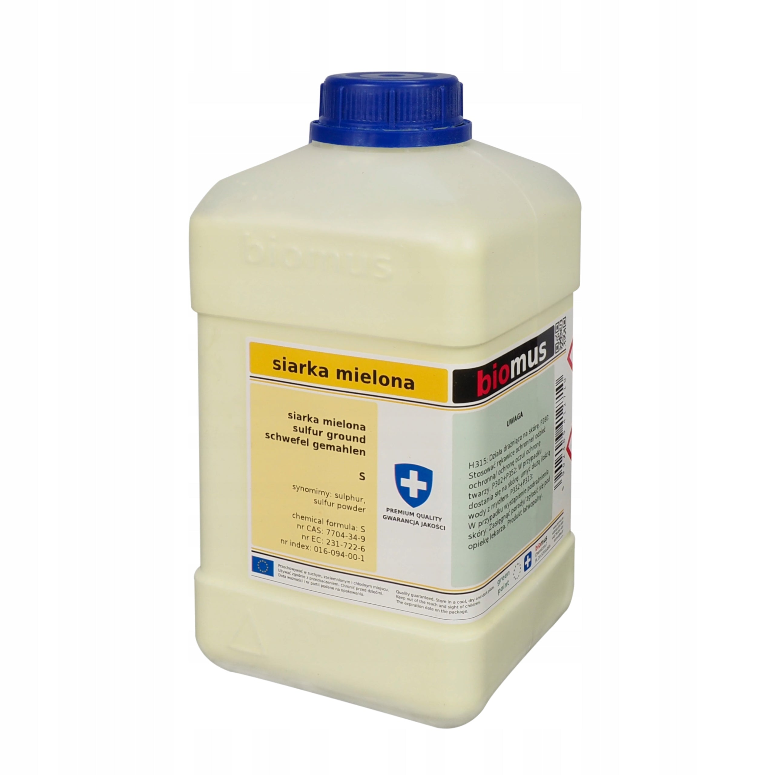 Gemahlener Schwefel 1 kg BIOMUS - Biogo.de