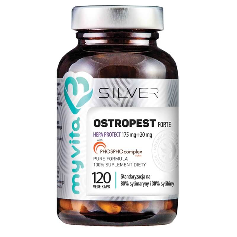 MYVITA Mariendistel FORTE Kapseln mit 80 % Silymarin und 30 % Silybin, standardisiert, 120 Stück, für Lebergesundheit