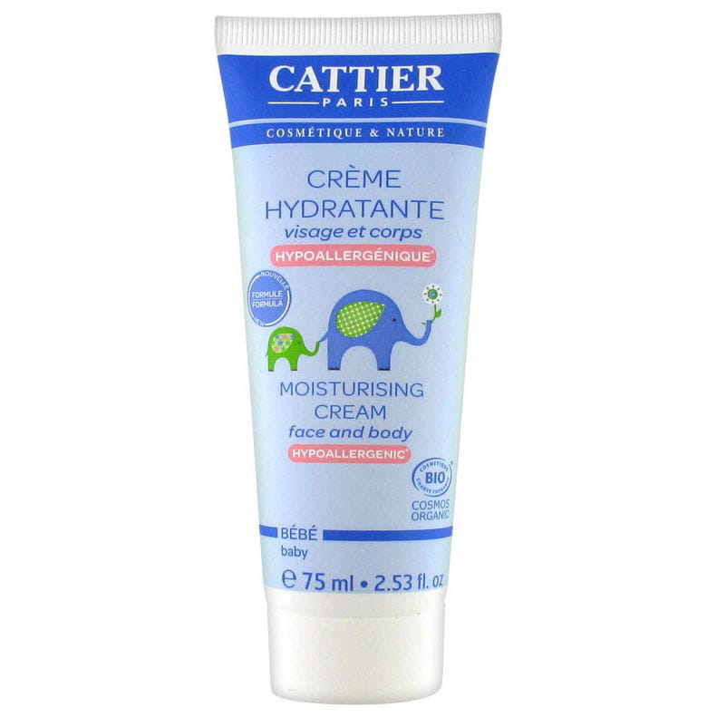 Feuchtigkeitsspendende Gesichts- und Körpercreme für Kinder von CATTIER, 75 ml, cremige Textur für sensible Haut.