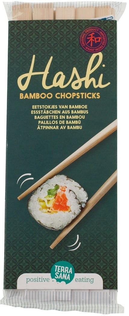 Bambus Sushi-Sticks (Hashi) von TERRASANA, 10 Paar, traditionelles japanisches Besteck für Sushi und Reisgerichte.