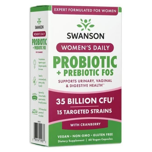 Swanson Frauen Daily Probiotika mit Präbiotika in 60 Kapseln, natürliche Darmgesundheit, von Biogo.de