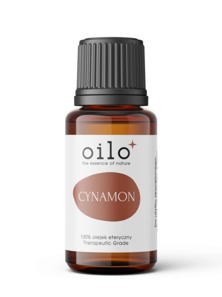 Oilo Bio Zimtöl in 5 ml Flasche, naturreines ätherisches Zimtöl mit aromatischer Konsistenz, sichtbare Flasche mit Etikett