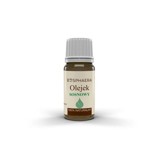 Bosphaera Kiefernöl in 10 ml Flasche, naturreines ätherisches Kiefernöl für Aromatherapie und Wellness, klare Flasche mit Etikett