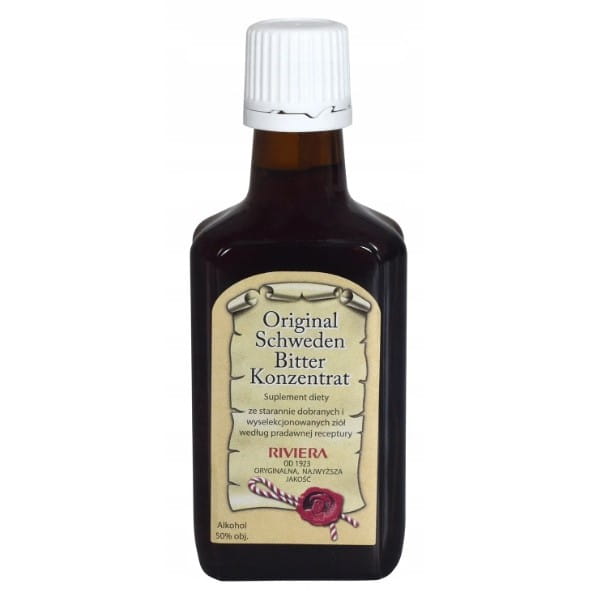 Kräuter-Piast Original Schweden Bitter Konzentrat in Flasche, natürliche Kräuterextrakte, 50 ml, von Dystrybutor Biogo.pl