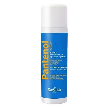 Farmona Panthenol-Spray in 150 ml Flasche, mit feuchtigkeitsspendender und beruhigender Wirkung, für Haut und Haar.