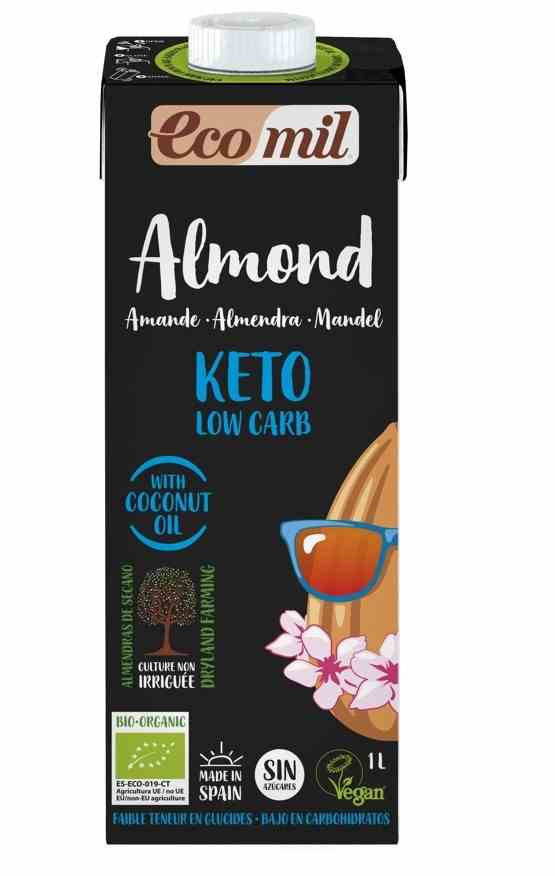 Băutură de migdale Keto Low Carb Non-GMO. BIO 1 l ECOMIL Imagine secundară a produsului