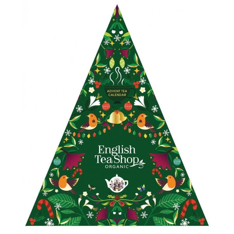 Adventskalender Trekant grøn 25 Pyramider ØKO 50g ENGLISH TEA SHOP Sekundært billede