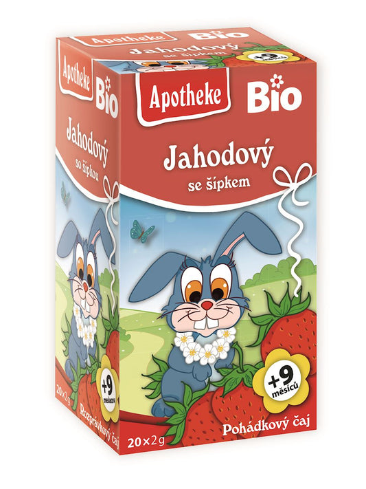 Bio Kindertee Wildrose und Truskbeere, 9 Monate, APOTHEKE, 20 Teebeutel à 2 g, natürlicher Früchtetee für Kinder