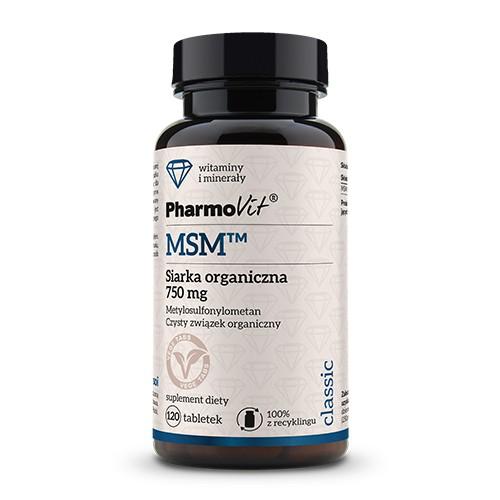 Organische MSM Schwefel Tabletten von PHARMOVIT, 750 mg, 120 Stück, für Gelenk- und Hautgesundheit, natürliche Ergänzung