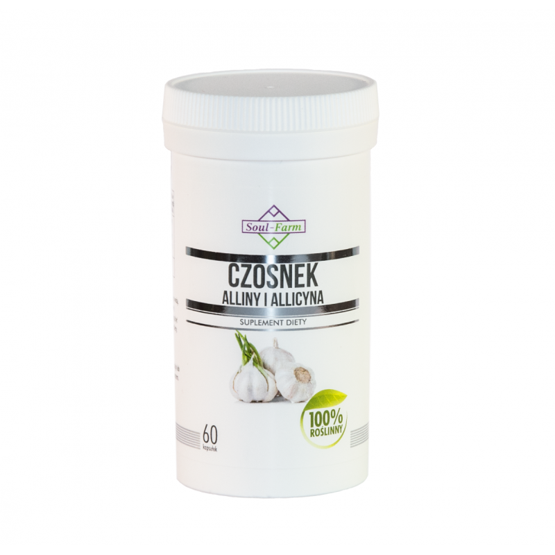 Hvidløgs-Ekstrakt (ALLIINE + ALLICINE) (500 mg) 60 KAPSEL - SOUL FARM Sekundært billede