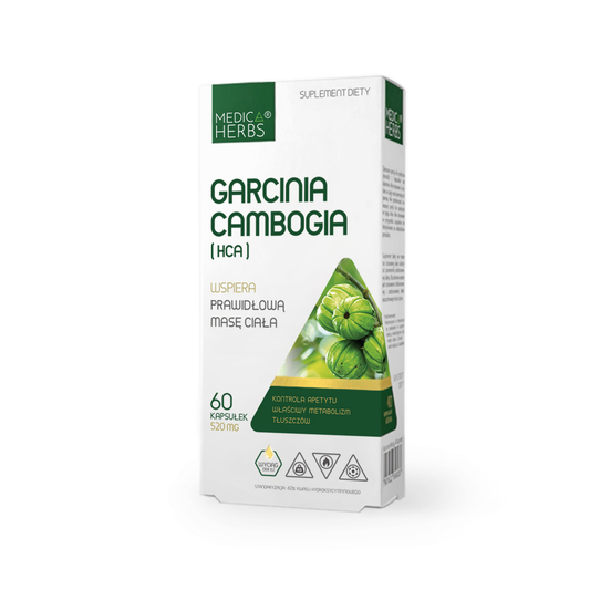 Medica Herbs Garcinia Cambogia Kapseln, 520mg, 60 Stück, natürliche Nahrungsergänzung zur Unterstützung beim Gewichtsmanagement