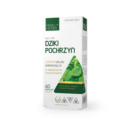 Wilde Yamswurzel Kapseln von Medica Herbs, 500 mg, 60 Stück, natürliche pflanzliche Nahrungsergänzung in Kapseln
