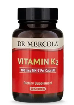 Vitamin K2 MK7 Kapseln von Dr. Mercola, 90 Stück, Nahrungsergänzungsmittel für Knochengesundheit und Herzunterstützung.