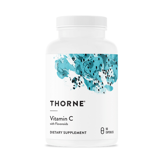Vitamin C mit Flavonoiden von Thorne Research in 90 Kapseln, vitaminreiche Nahrungsergänzung für das Immunsystem.