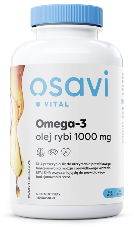 Omega-3 Fischöl Kapseln von Osavi, 1000 mg, 180 Stück, hochwertige Omega-3-Fettsäuren in Kapsel, gesundheitsfördernd
