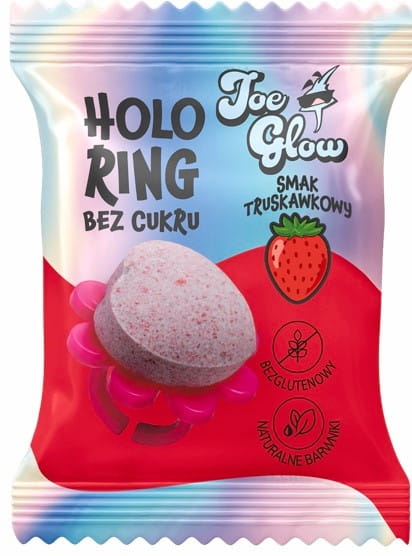 Zuckerfreier Erdbeergeschmack Lutscher von JOE GLOW, 6 g, mit buntem Verpackungsdesign, ideal für Sammelpakte