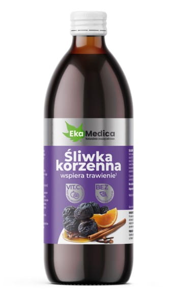 Ekamedica Pflaumenwurzel in 500 ml Flasche, natürliche pflanzliche Ergänzung mit brauner Flüssigkeit in dunkler Flasche
