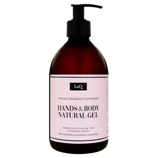 LAQ SENSUAL Körper- und Handgel in 500 ml Flasche, cremige Textur und angenehmer Duft, für gepflegte Haut und Hände