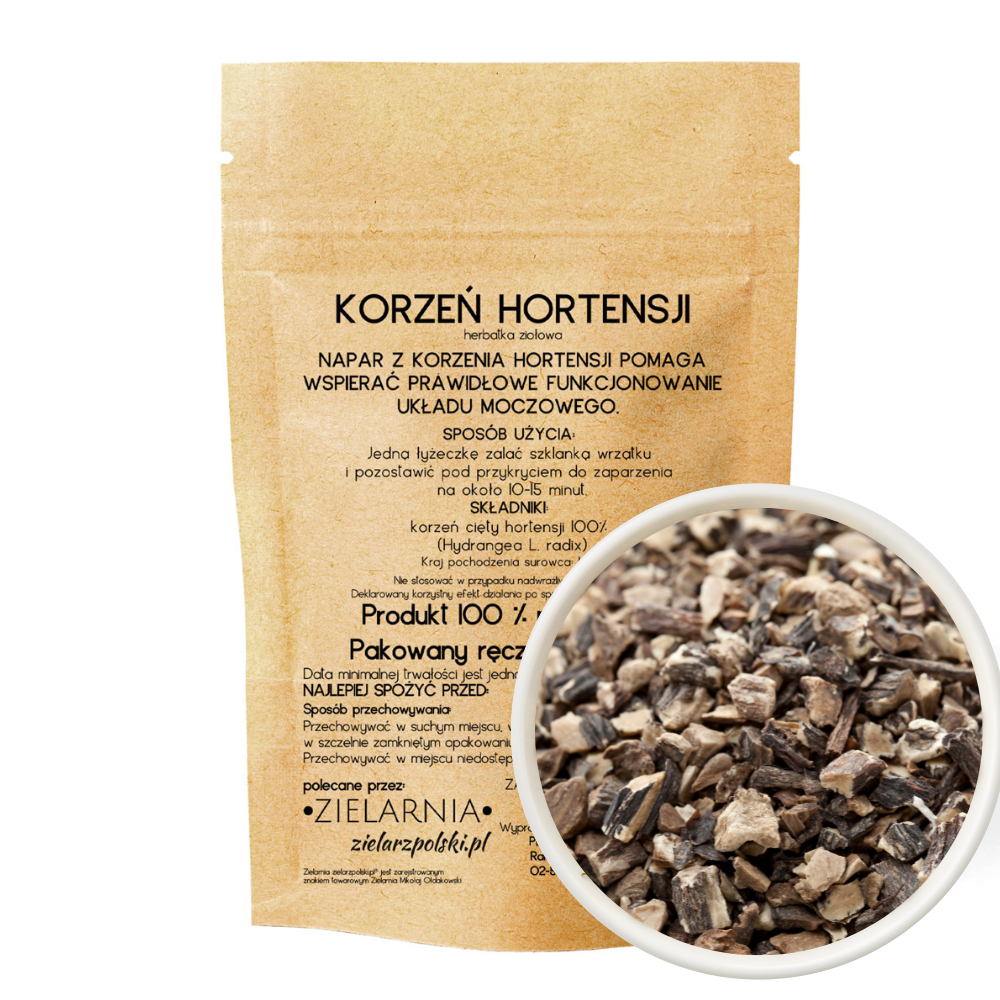 Hortensienwurzel, 50g, von PERSEA, frisch und getrocknet, zeigt die braune Wurzel mit feinen Wurzelausläufern.