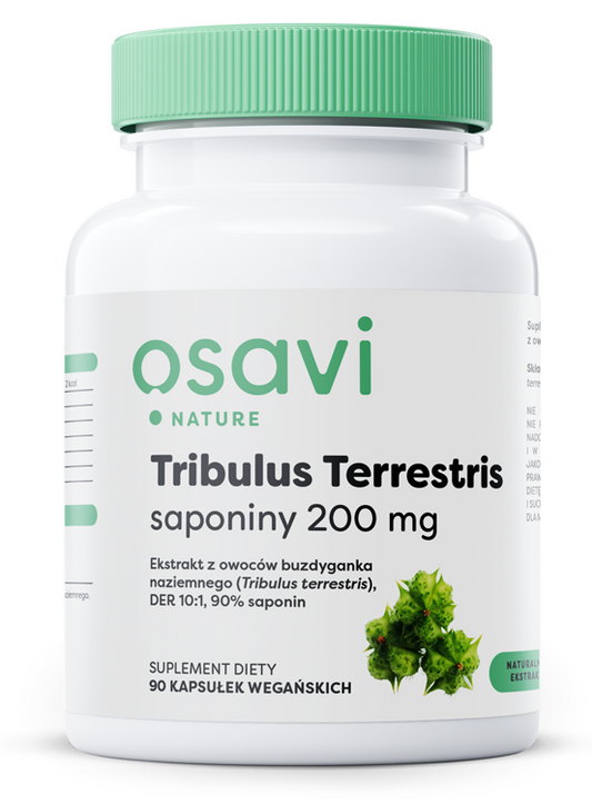OSAVI Tribulus Terrestris Saponine 200 mg, 90 Kapseln, natürliche Nahrungsergänzung für Vitalität und Energie.