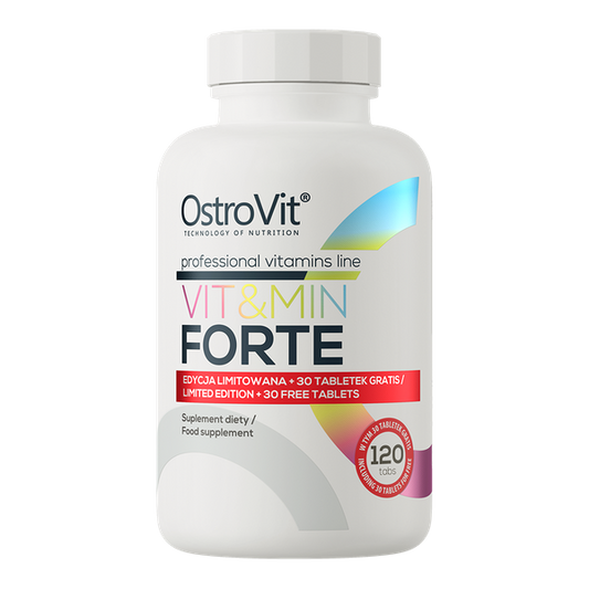 OSTROVIT Vit&Min FORTE Tabletten mit Vitaminen und Mineralstoffen, Nahrungsergänzungsmittel in Packung mit 120 Tabletten