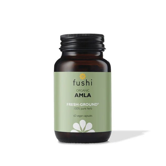 Fushi Bio-Amalaki Bio-Amla Kapseln, 60 Stück, natürliche pflanzliche Nahrungsergänzung mit Amla-Früchten