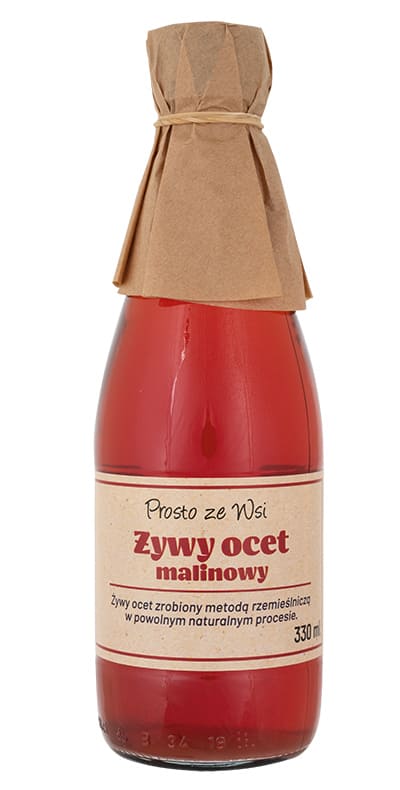 Live Rose Rose Vacette 330 ml Flasche von PROSTO ZE WSI mit rosafarbenem Etikett und blumigem Design.