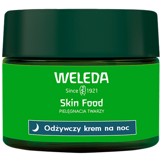 Nacht pflegende Gesichtscreme von Weleda, ECO NIGHT, 40 ml, cremige Textur, ideal für trockene und empfindliche Haut.
