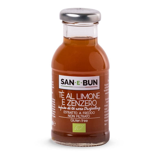 Glukosefreies Ingwer-Zitronen-Teegetränk von SAN E BUN in 200 ml Flasche, erfrischendes Getränk mit Ingwer und Zitrone