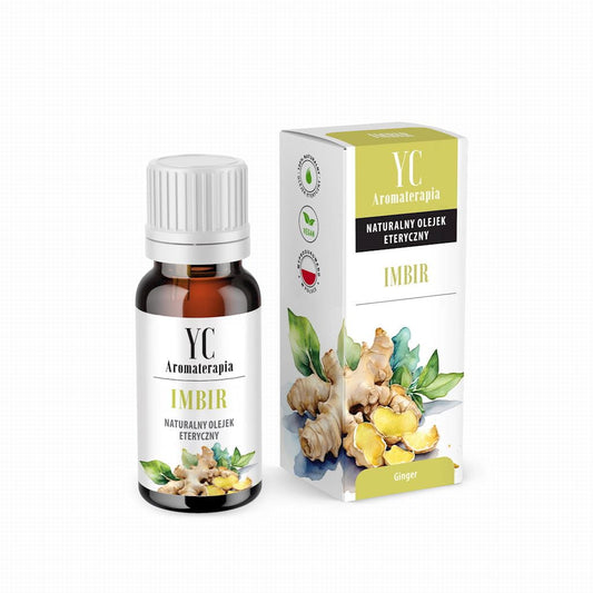 Ätherisches Ingweröl in 10 ml Flasche von YOUR CANDLE, sichtbares Produkt auf weißem Hintergrund