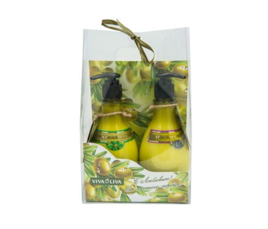 Hand- und Fußcreme Set von UKRAIŃSKIE KOSMETYKI, 2x275 ml, pflegende Cremes für Hände und Füße, in Tuben.