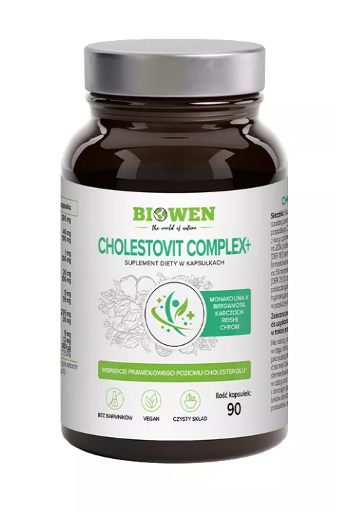 CHOLESTOVIT COMPLEX+ 90 de capsule pentru nivelul corect de COLESTEROL. - HANFKING (BIOWEN) Main Image